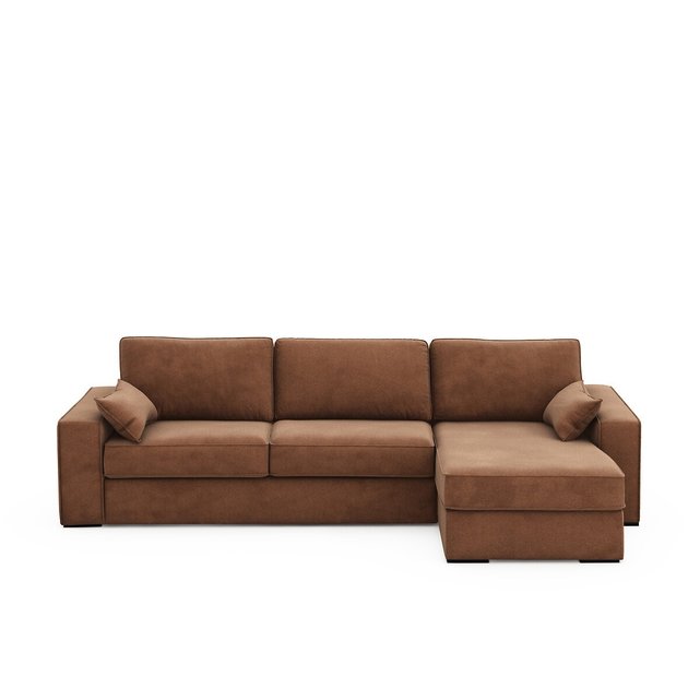 Γωνιακός καναπές-κρεβάτι από πολυέστερ με λάτεξ στρώμα, Cécilia