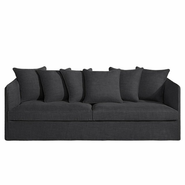 Κάλυμμα καναπέ από χοντρό λινό stonewashed, Néo Chiquito