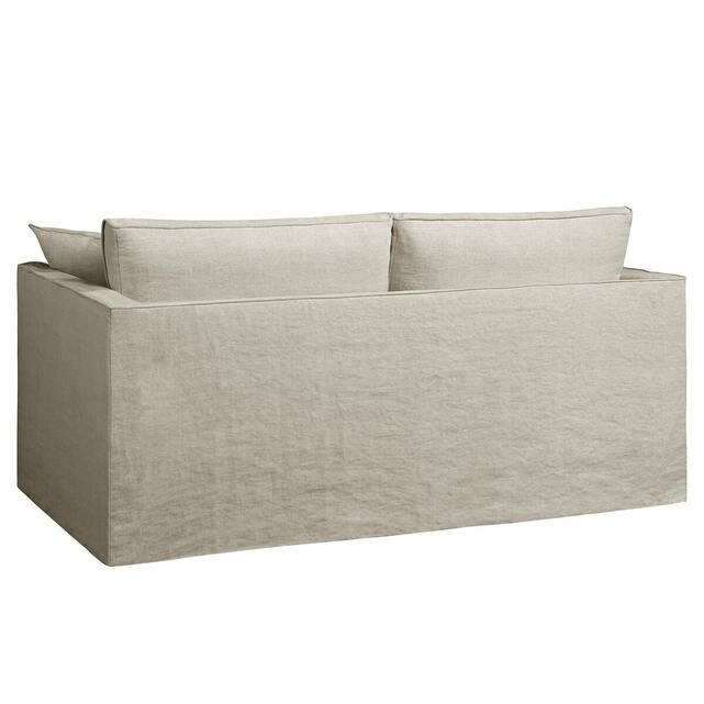 Καναπές από χοντρό λινό ύφασμα stonewashed, Camille