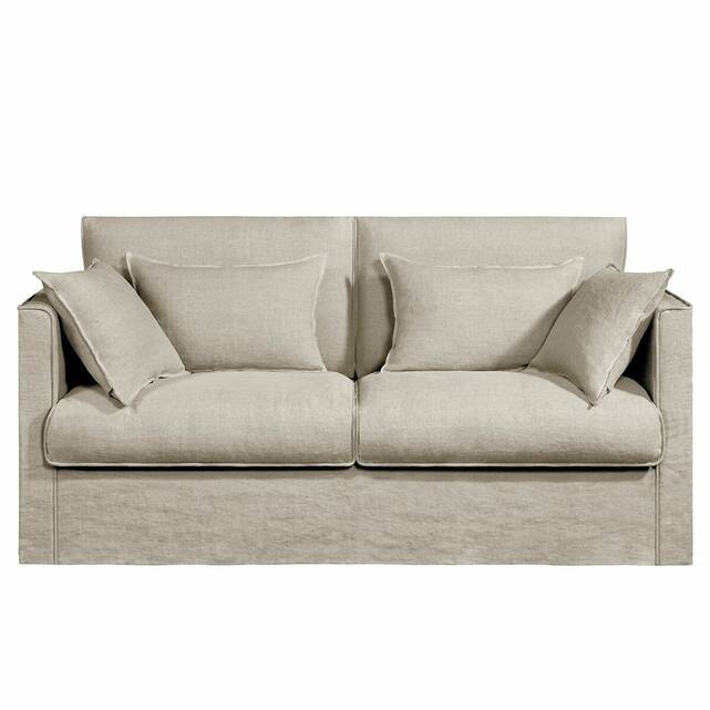 Καναπές από χοντρό λινό ύφασμα stonewashed, Camille
