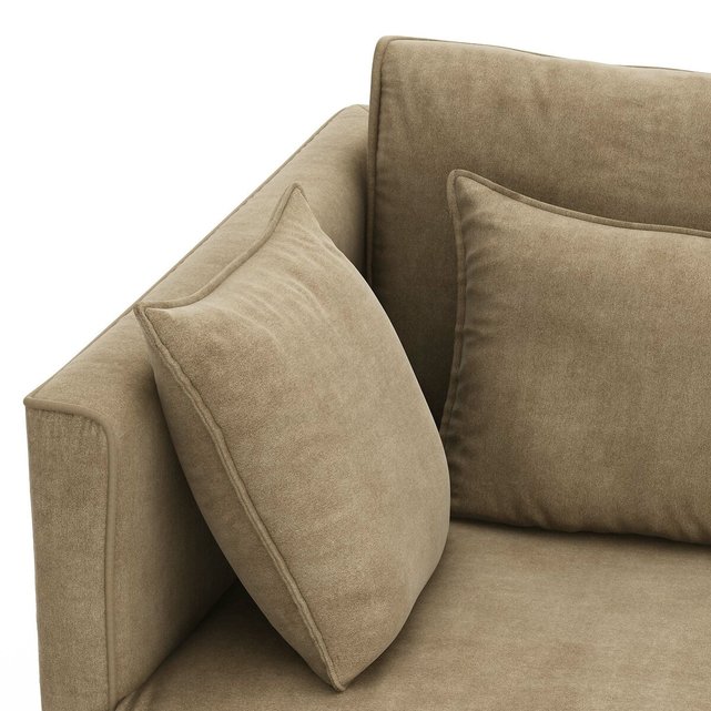 Γωνιακός καναπές από βελούδο stonewashed, Camille
