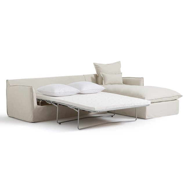 Γωνιακός καναπές-κρεβάτι από πολυέστερ με τεχνολογία Bultex, Odna