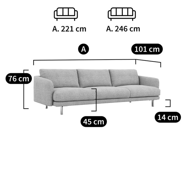 Καναπές με μελανζέ ταπετσαρία, Nogara