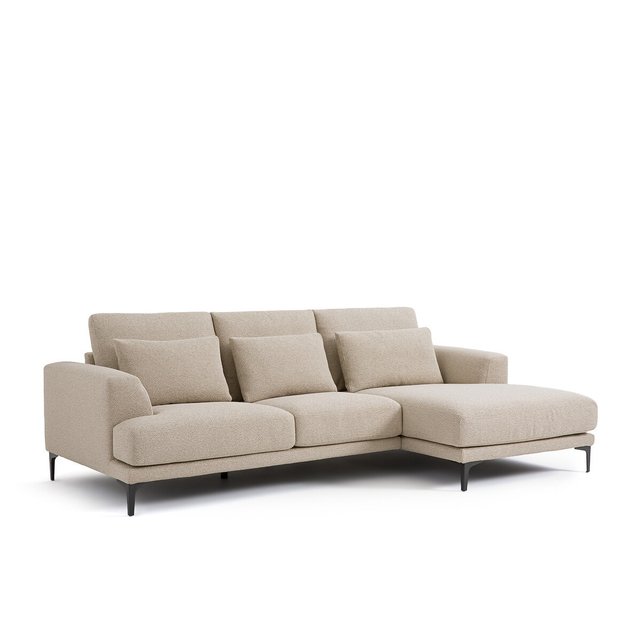 Γωνιακός καναπές με μπουκλέ ταπετσαρία, Marsile