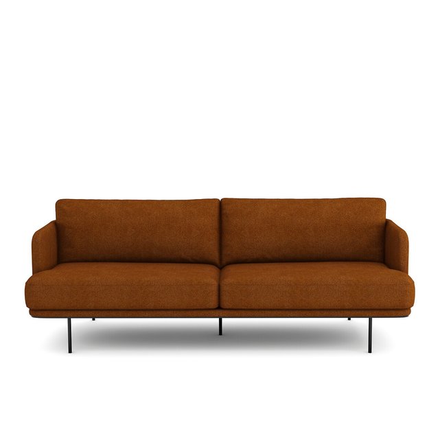Καναπές με μελανζέ ψαθωτή ταπετσαρία Antoine, σχεδίασης E. Gallina