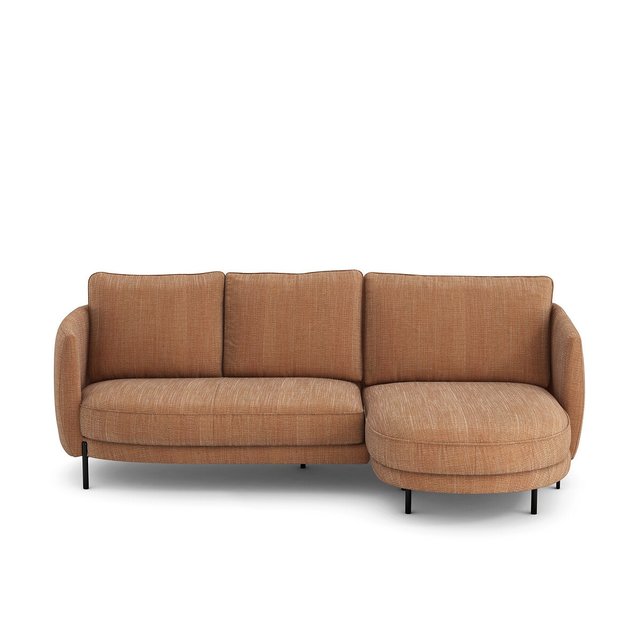 Γωνιακός καναπές με τουίντ ταπετσαρία ψαροκόκκαλο, Arcus