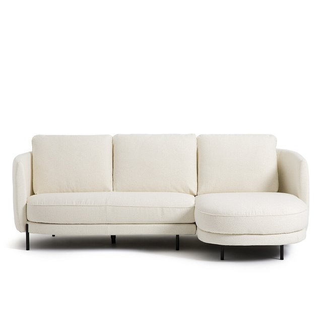 Γωνιακός καναπές μπουκλέ ταπετσαρία Arcus, σχεδίασης E. Gallina