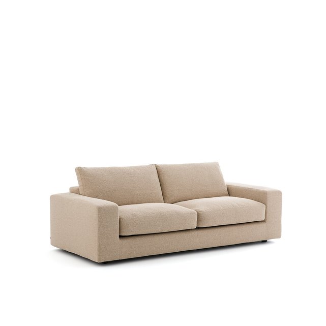 Πτυσσόμενος τριθέσιος καναπές-κρεβάτι με μπουκλέ ταπετσαρία, Skander