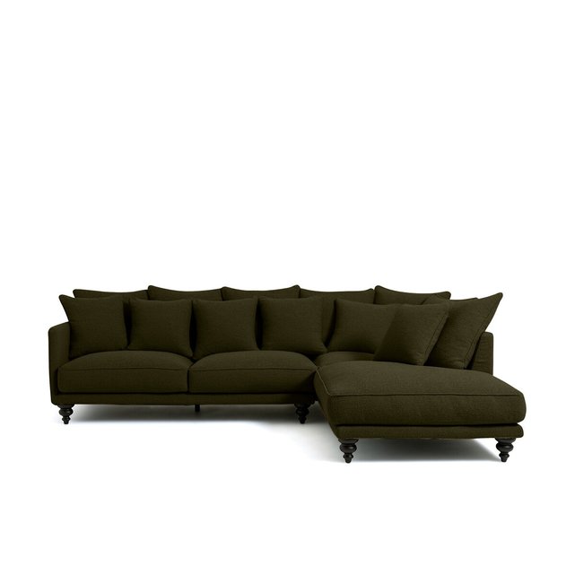 Γωνιακός καναπές με μπουκλέ ταπετσαρία, Lazare