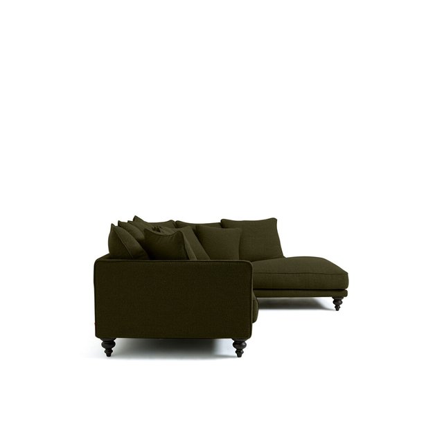 Γωνιακός καναπές με μπουκλέ ταπετσαρία, Lazare