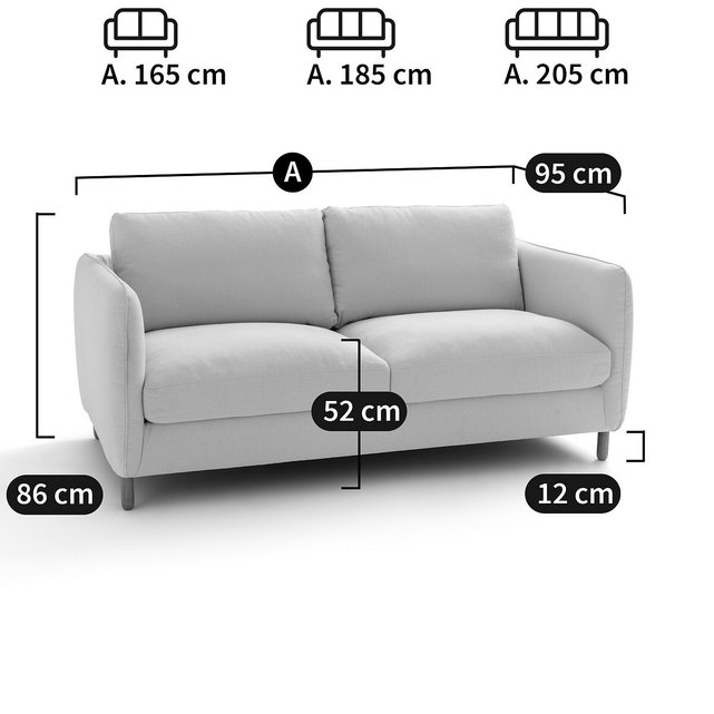 Καναπές από βαμβάκι και λινό 2, 3 ή 4 θέσεων, Lomeo