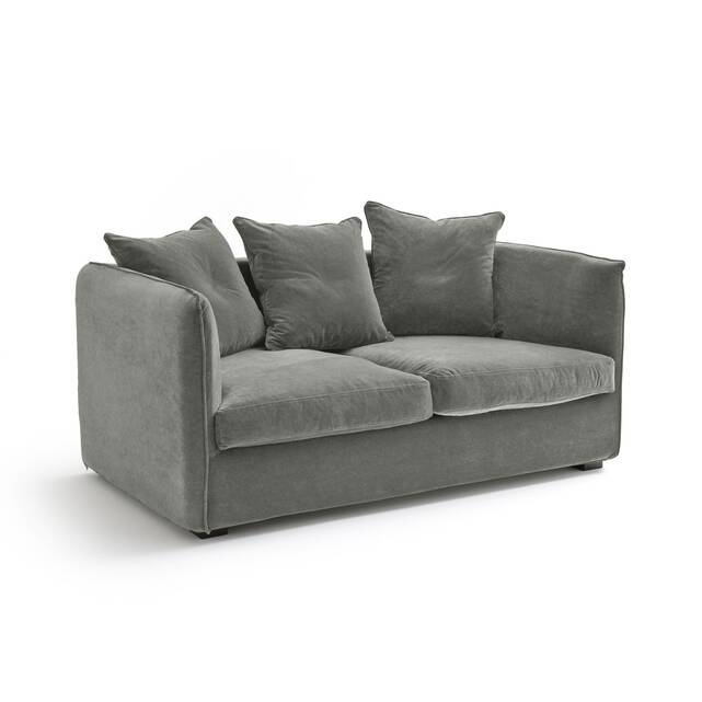 Διθέσιος καναπές από βελούδο stonewashed, Néo Chiquito