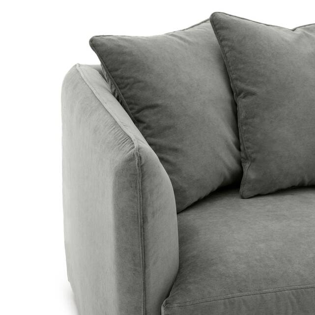 Διθέσιος καναπές από βελούδο stonewashed, Néo Chiquito