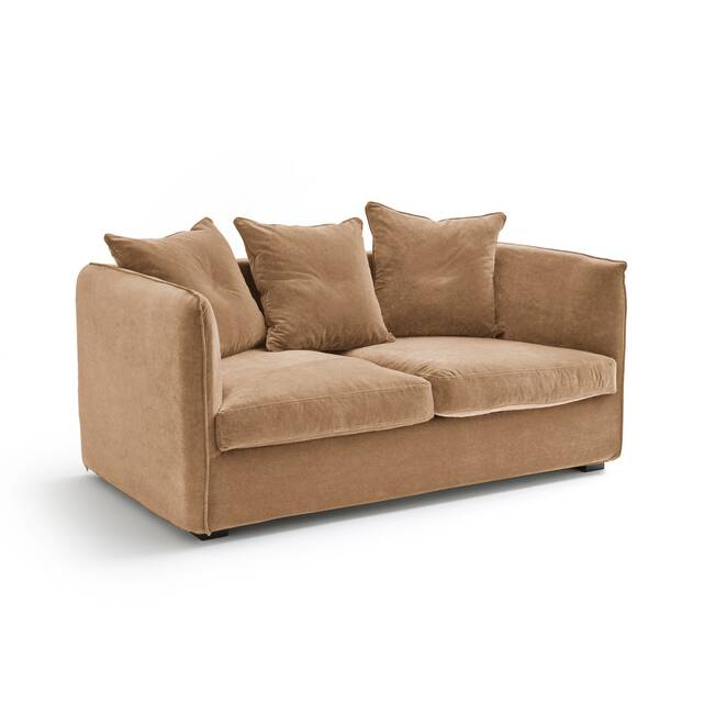 Διθέσιος καναπές από βελούδο stonewashed, Néo Chiquito