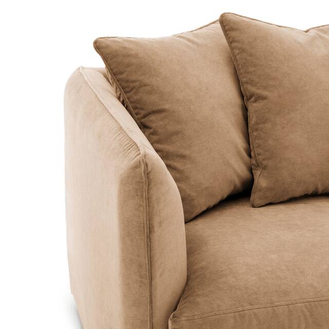 Διθέσιος καναπές από βελούδο stonewashed, Néo Chiquito