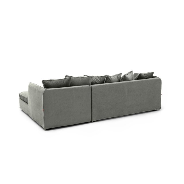 Γωνιακός καναπές-κρεβάτι από βελούδο stonewashed, Néo Chiquito