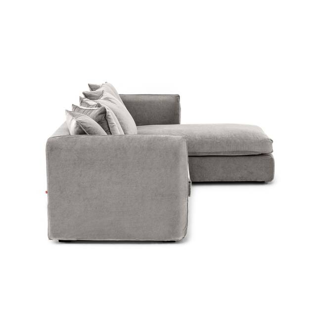 Γωνιακός καναπές από βελούδο stonewashed, Neo Chiquito