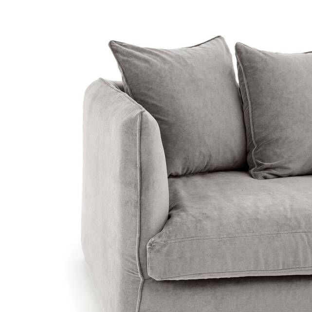 Γωνιακός καναπές από βελούδο stonewashed, Neo Chiquito