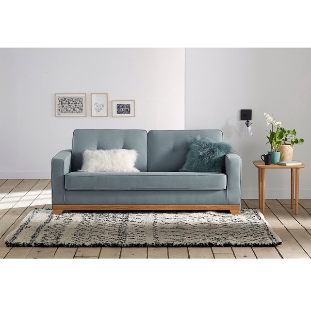 Καναπές-κρεβάτι 2 ή 3 θέσεων από βαμβάκι λινό με τεχνολογία Bultex, Ajis