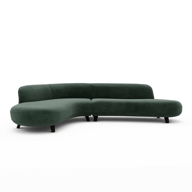 Γωνιακός καναπές από βελούδο, Rosebury, σχεδίασης E.Gallina