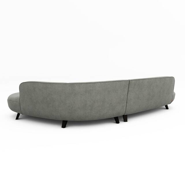 Γωνιακός καναπές από βελούδο stonewashed, Rosebury