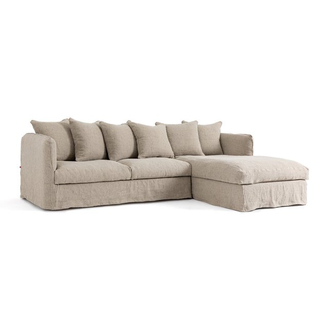 Γωνιακός καναπές από λινό, Neo Chiquito