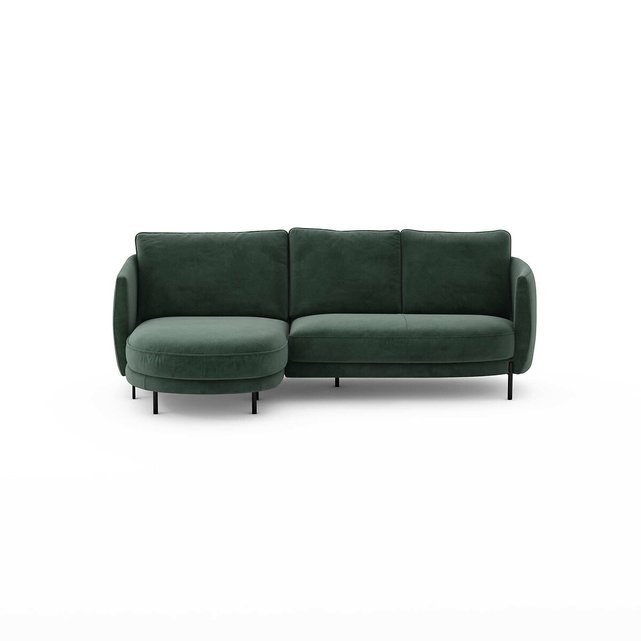 Γωνιακός καναπές από βελούδο, Arcus, σχεδίασης E.Gallina