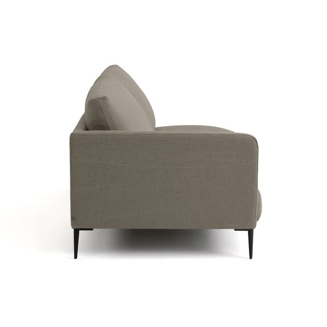 Μισός καναπές Oscar από χοντρό λινό ύφασμα stonewashed, σχεδίασης E.Gallina