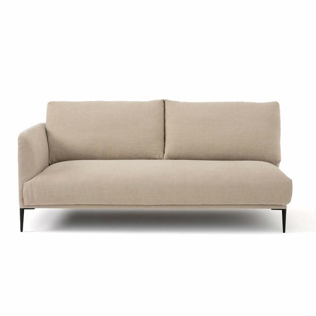Μισός καναπές Oscar από χοντρό λινό ύφασμα stonewashed, σχεδίασης E.Gallina