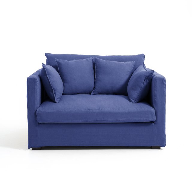 Διθέσιος καναπές από λινό γκοφρέ ύφασμα, Neo Kinkajou