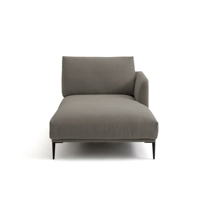 Ανάκλιντρο Oscar από χοντρό λινό ύφασμα stonewashed, σχεδίασης E.Gallina