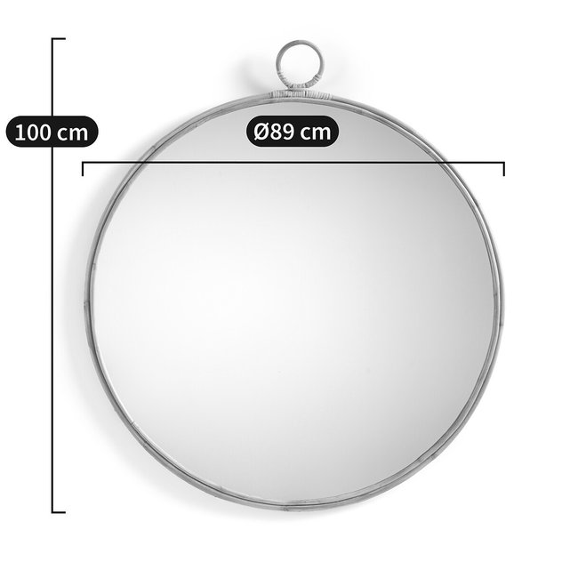 Στρογγυλός καθρέφτης από ρατάν Δ89 εκ., Nogu