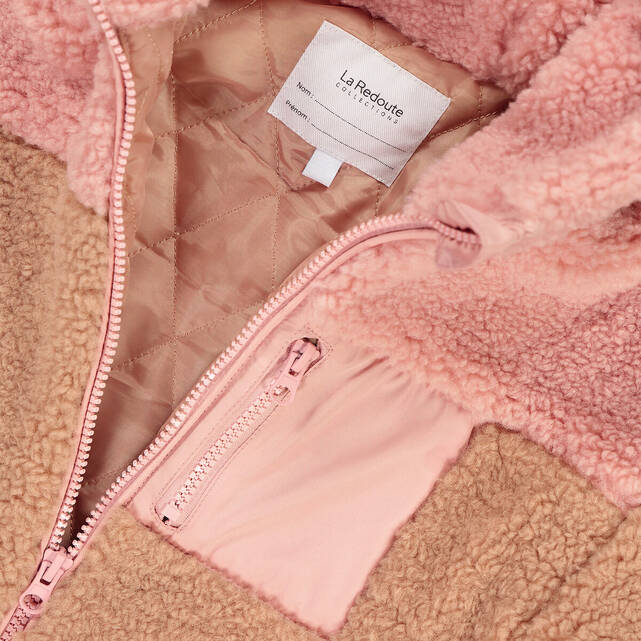 Μπουφάν με κουκούλα και όψη μουτόν