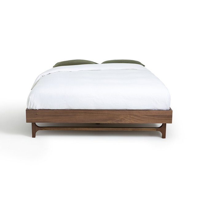 Κρεβάτι vintage από ξύλο καρυδιάς με τάβλες, Larsen
