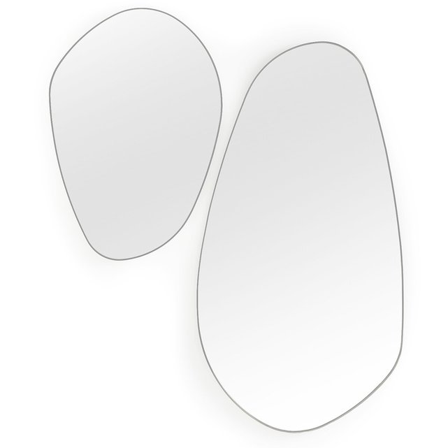 Καθρέφτης με περίμετρο από σατινέ νίκελ, Lido
