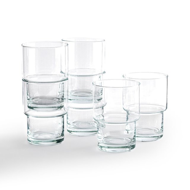 Σετ 6 ποτήρια νερού από διάφανο γυαλί, Nanto