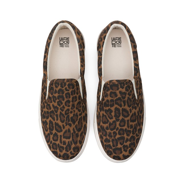 Αθλητικά παπούτσια από βαμβάκι με μοτίβο animal print