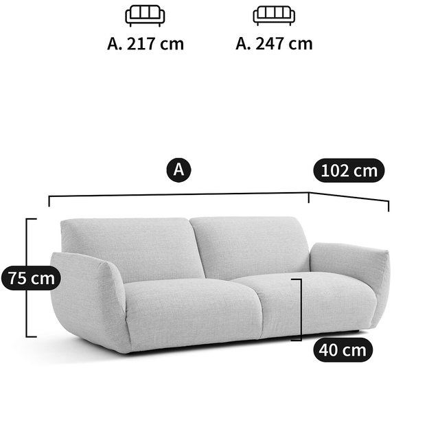 Καναπές με μελανζέ ταπετσαρία, Spogano