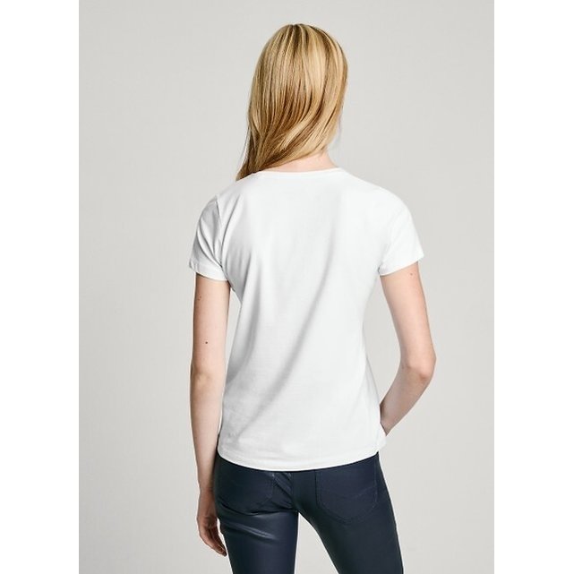 Κοντομάνικο T-shirt με λογότυπο μπροστά
