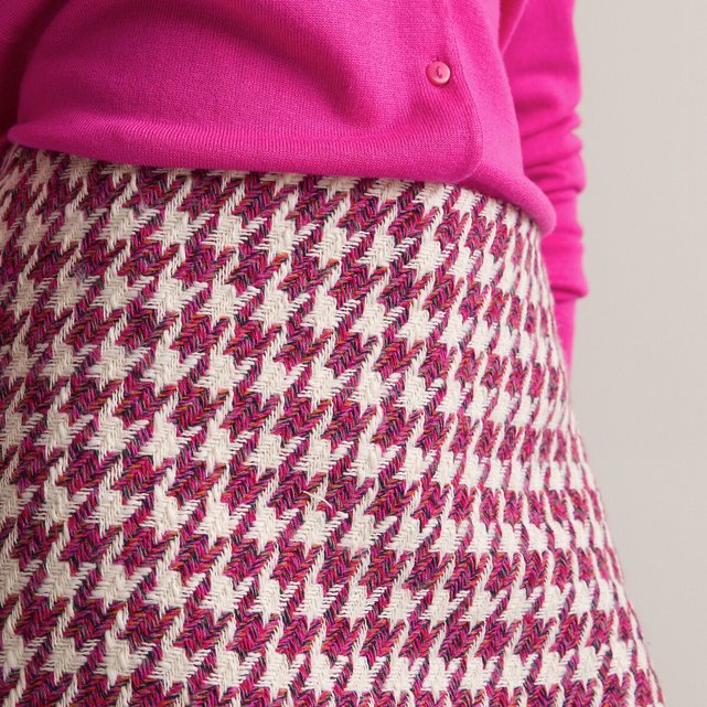 Μίνι φούστα με καρό μοτίβο πιε-ντε-πουλ