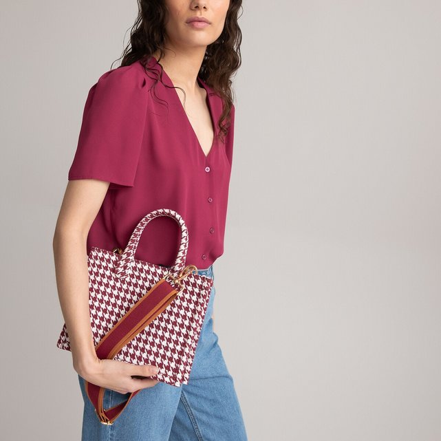Ζακάρ τσάντα με μοτίβο πιε-ντε-πουλ