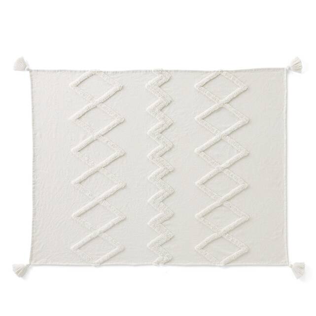 Βαμβακερό ριχτάρι με tufted μοτίβα, Assap