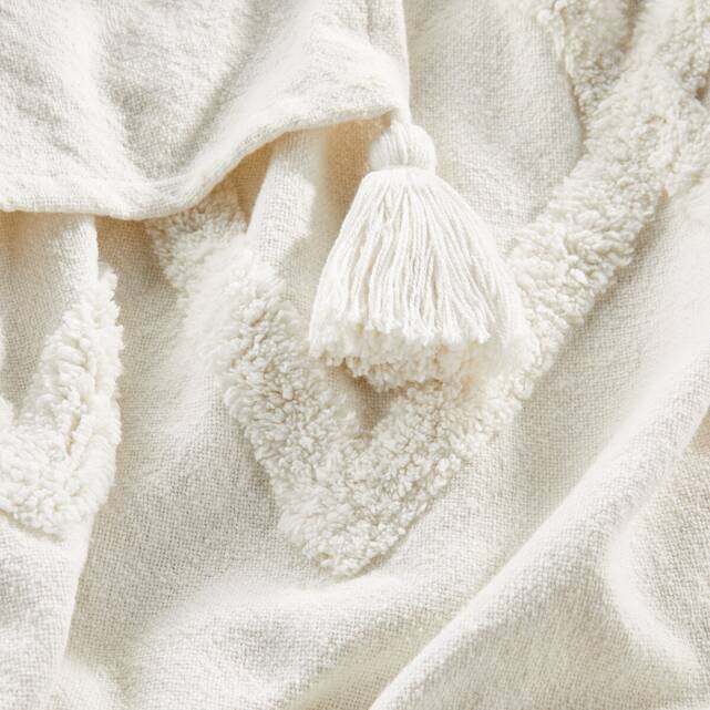 Βαμβακερό ριχτάρι με tufted μοτίβα, Assap