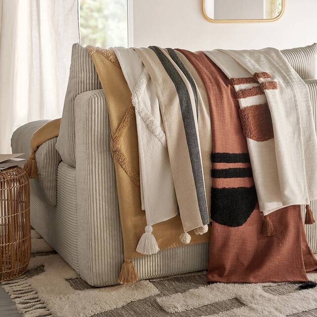 Βαμβακερό ριχτάρι με tufted μοτίβα, Assap