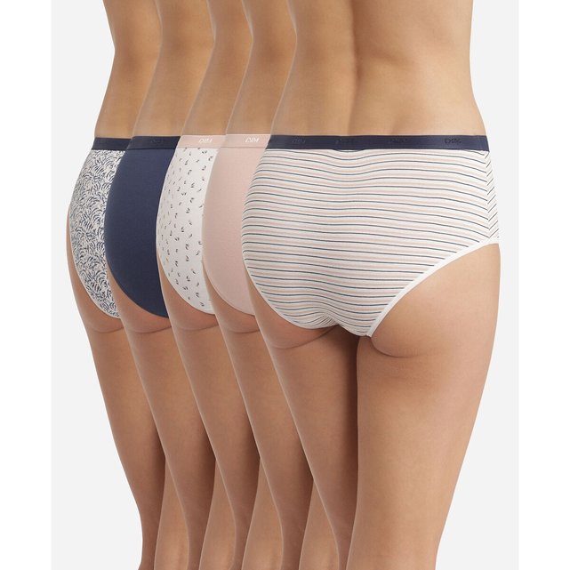 Σετ 5 σλιπ hipster, Les Pockets Coton