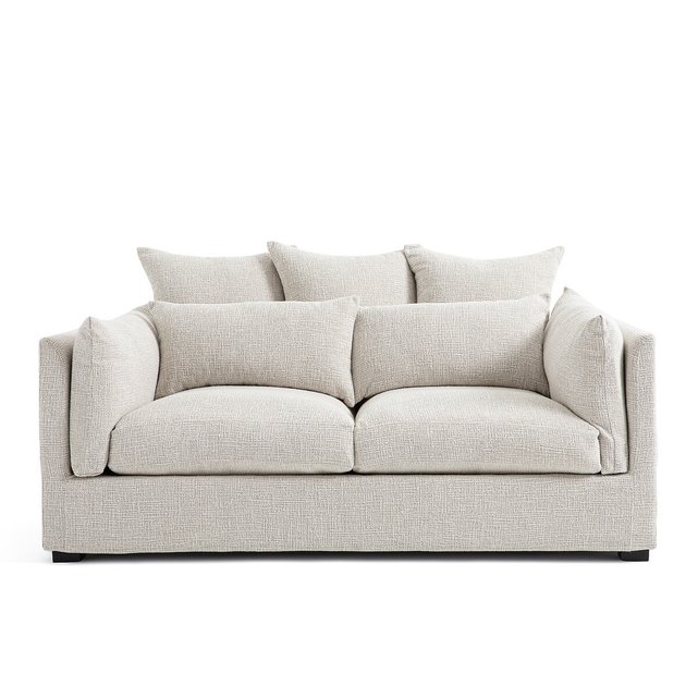 Τριθέσιος καναπές-κρεβάτι με ταπετσαρία ανάγλυφης ύφανσης, Mariano