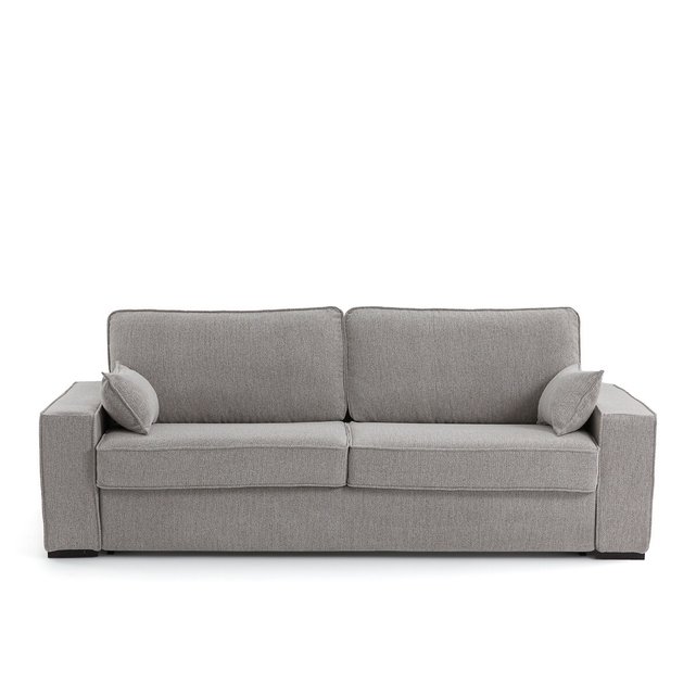 Καναπές-κρεβάτι με ανάγλυφη ταπετσαρία και στρώμα Bultex, Cecilia