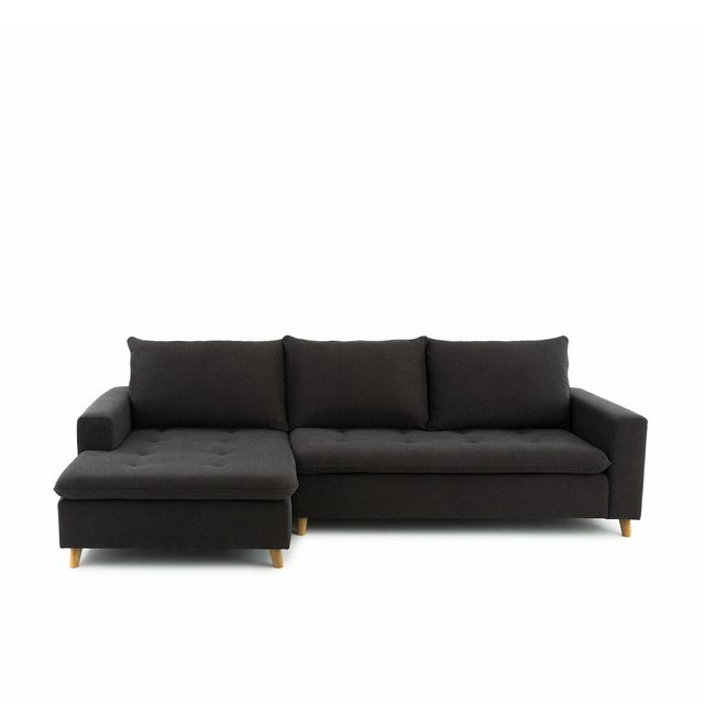 Γωνιακός καναπές με ταπετσαρία ανάγλυφης ύφανσης και αριστερή γωνία, Milare