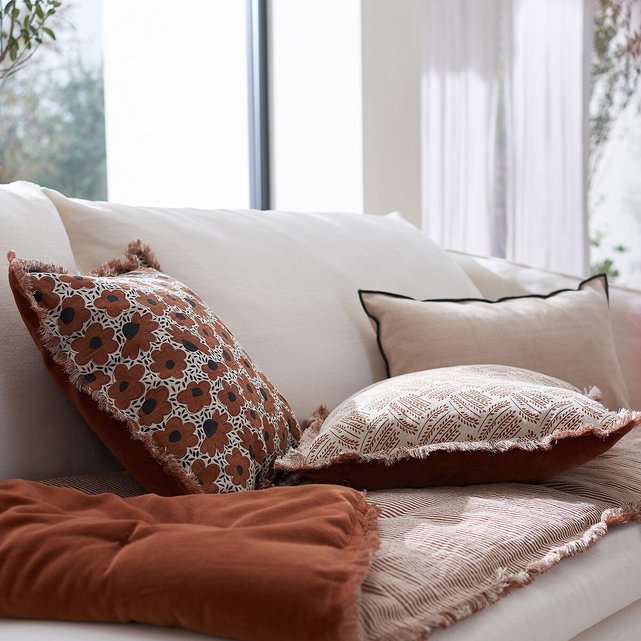 Στρώμα καναπέ με ρίγες από λινό και βαμβάκι, Orella