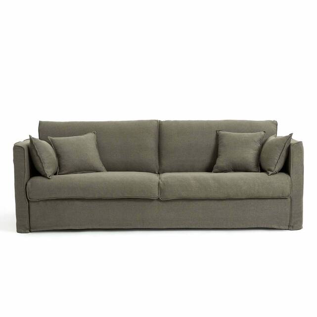 Κάλυμμα από χοντρό λινό stonewashed για τον καναπέ Camille